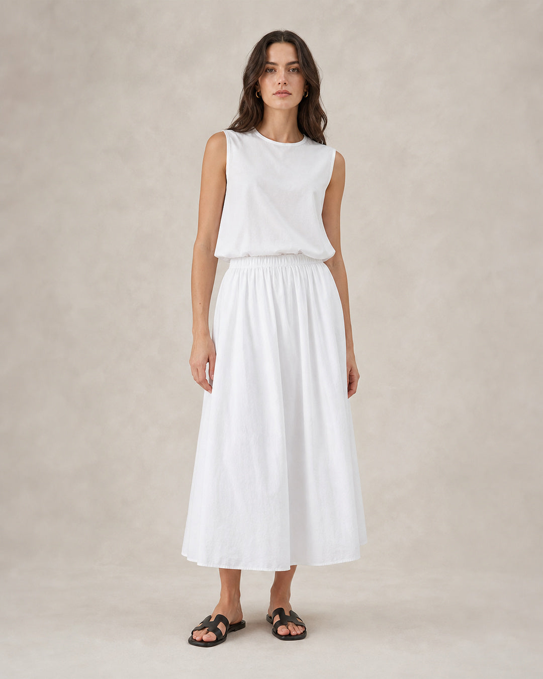 Cotton A-Line Maxi Skirt - product view 1