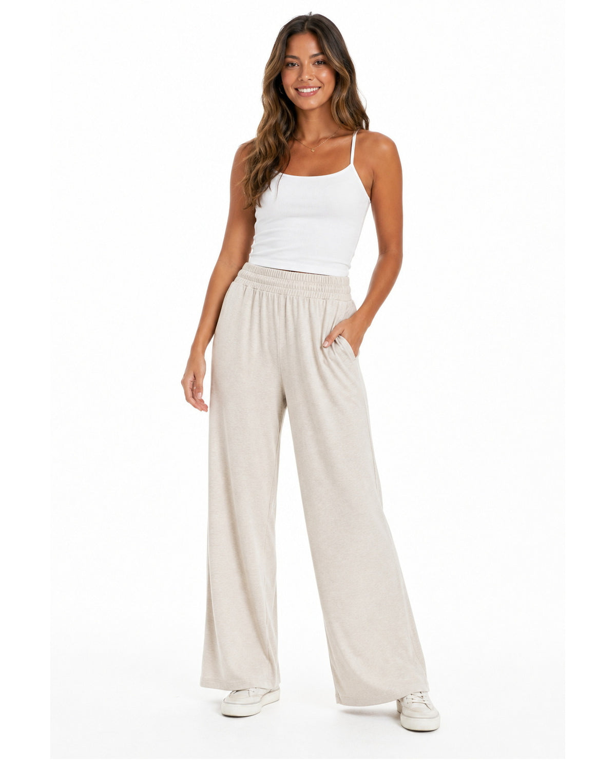 Pure Linen Wide-Leg Trousers