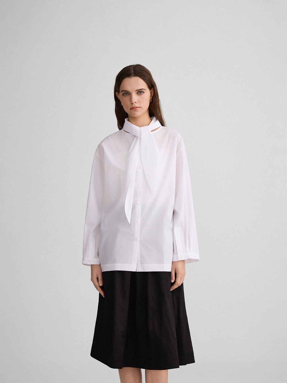 Accordion-Pleated Midi Skirt