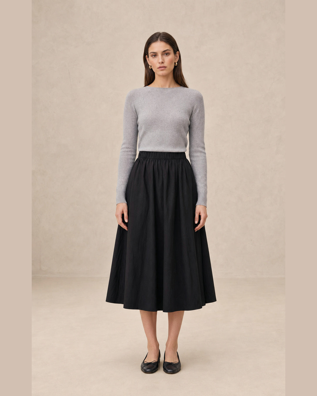 Fold-Over Collar Oversized Top