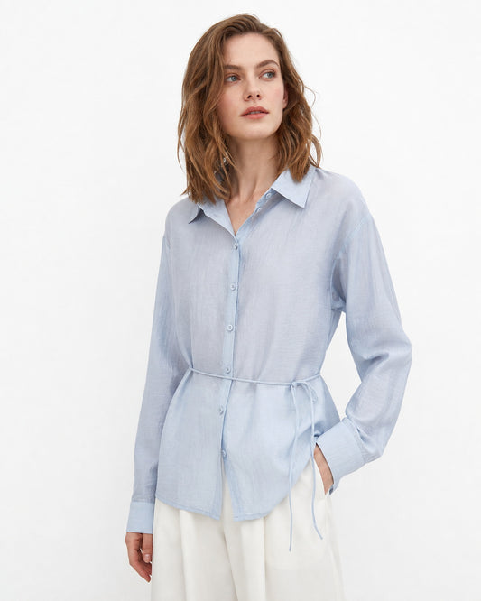 Drawstring-Waist Relaxed Shirt
