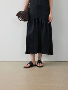 Cupro Sleeveless Midi Dress