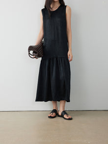 Cupro Sleeveless Midi Dress