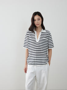 Striped Knit Polo