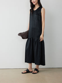 Cupro Sleeveless Midi Dress