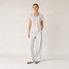 Slub Cotton V-Neck Tee