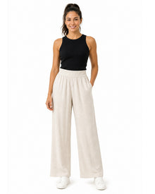 Pure Linen Wide-Leg Trousers