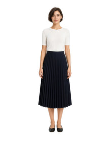 Pleated Lustrous Mini Skirt
