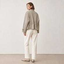 Stand-Collar Lyocell Trench Jacket