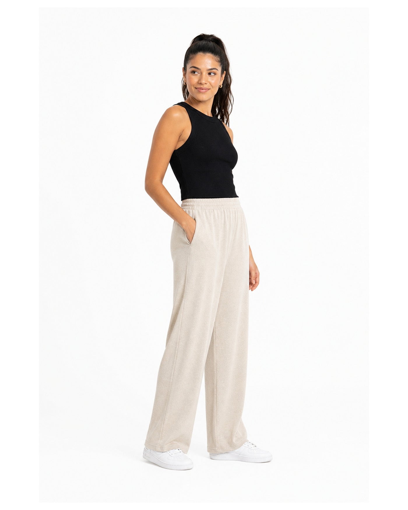 Pure Linen Wide-Leg Trousers