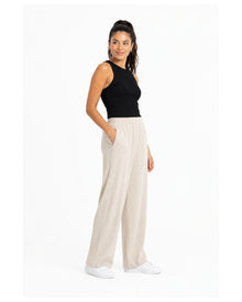 Pure Linen Wide-Leg Trousers