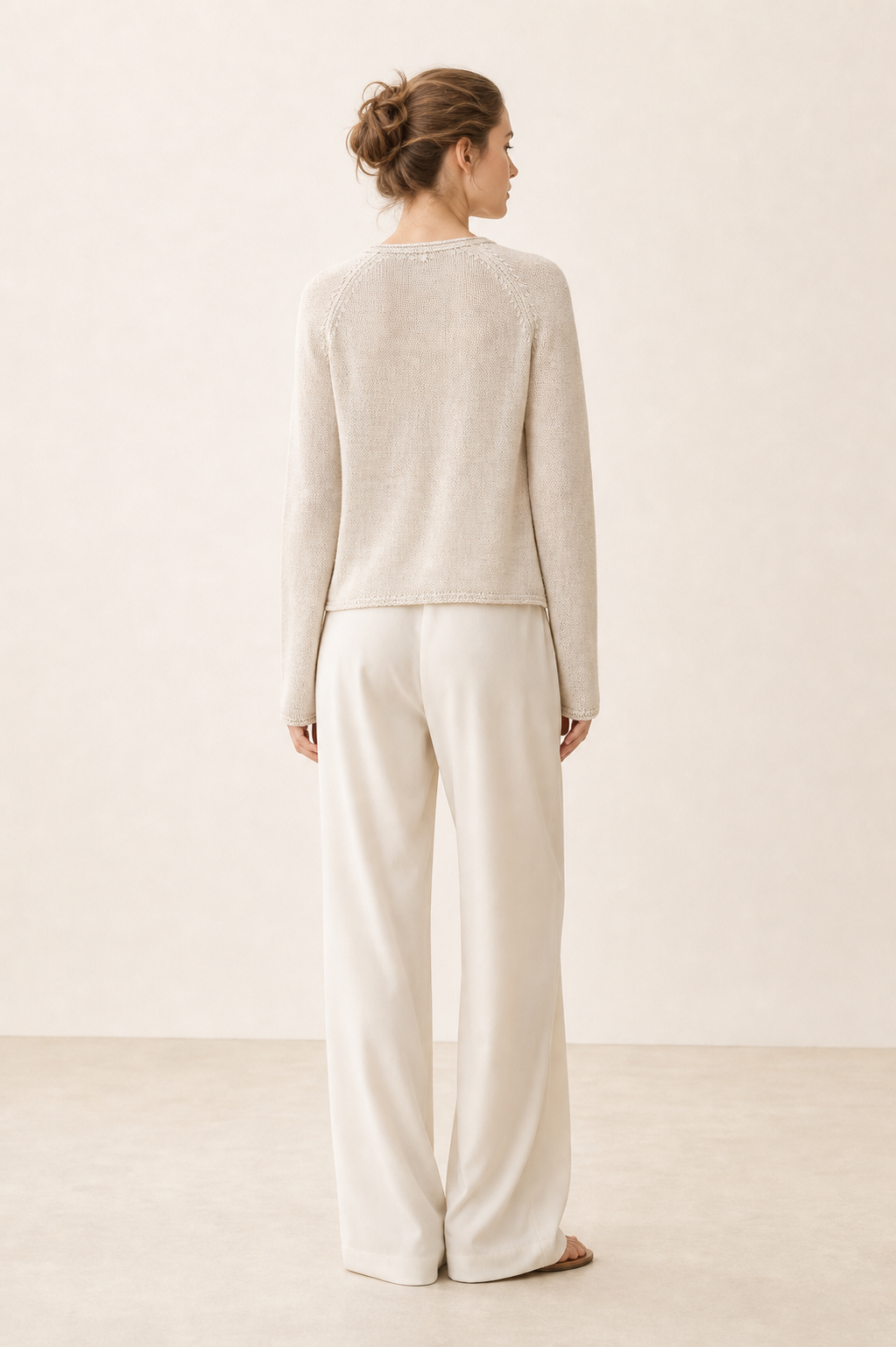 Linen Raglan Knit Cardigan