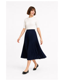 Pleated Lustrous Mini Skirt