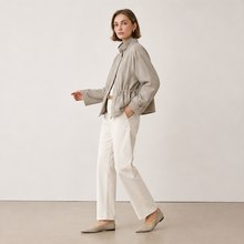 Stand-Collar Lyocell Trench Jacket