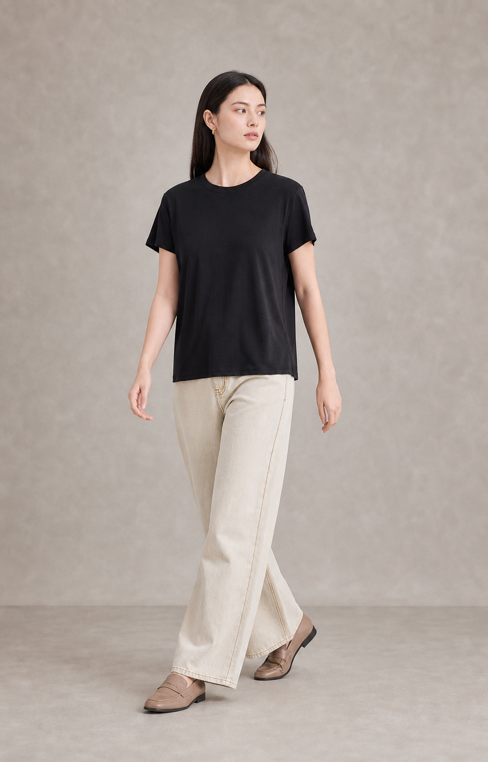 Ultra-Light Pima Cotton Round-Neck Tee