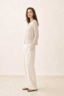 Linen Raglan Knit Cardigan