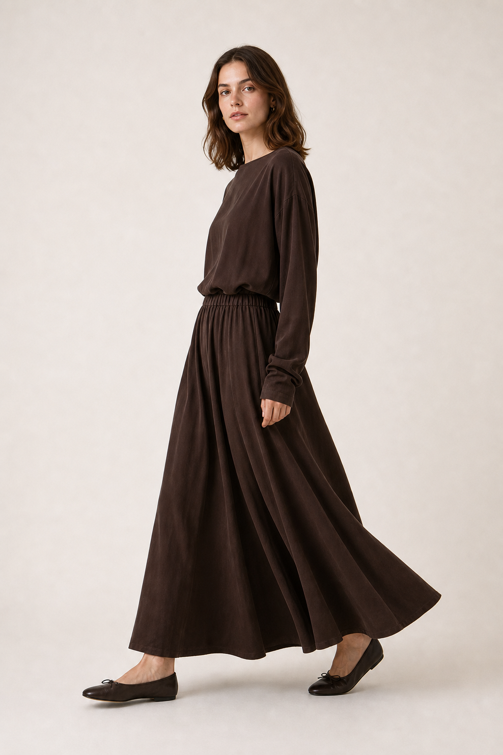 Pleated Circle Skirt