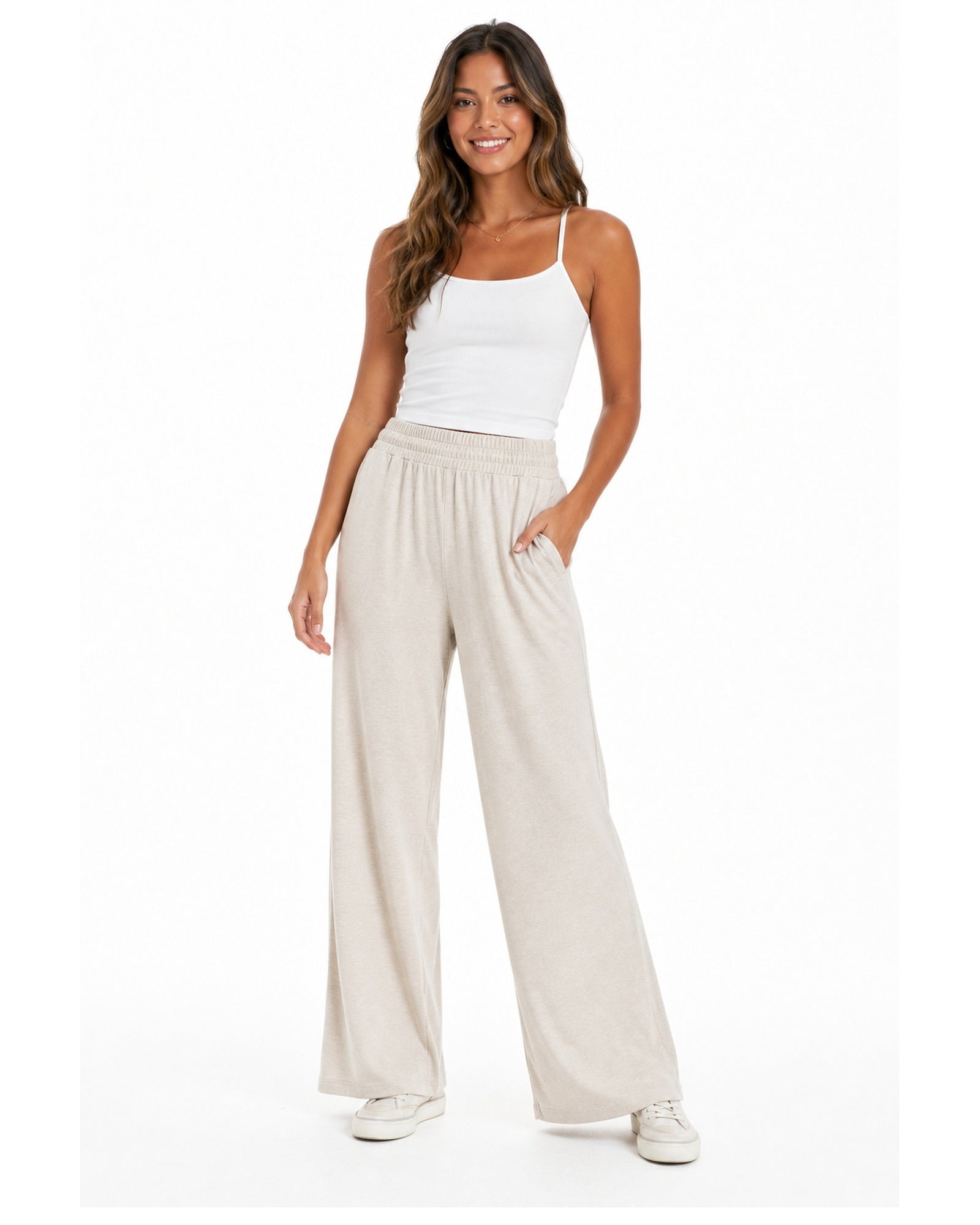 Pure Linen Wide-Leg Trousers