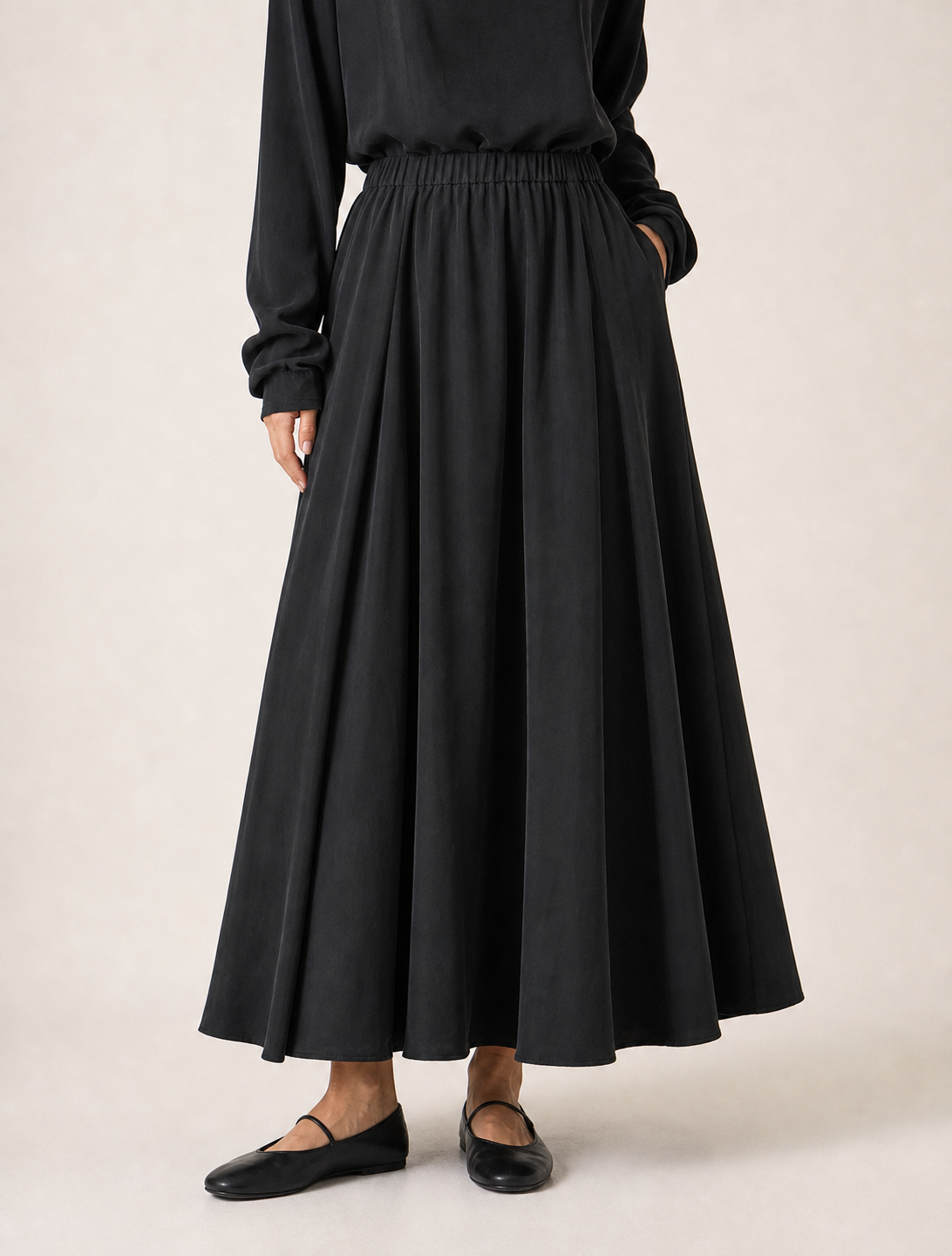 Pleated Circle Skirt