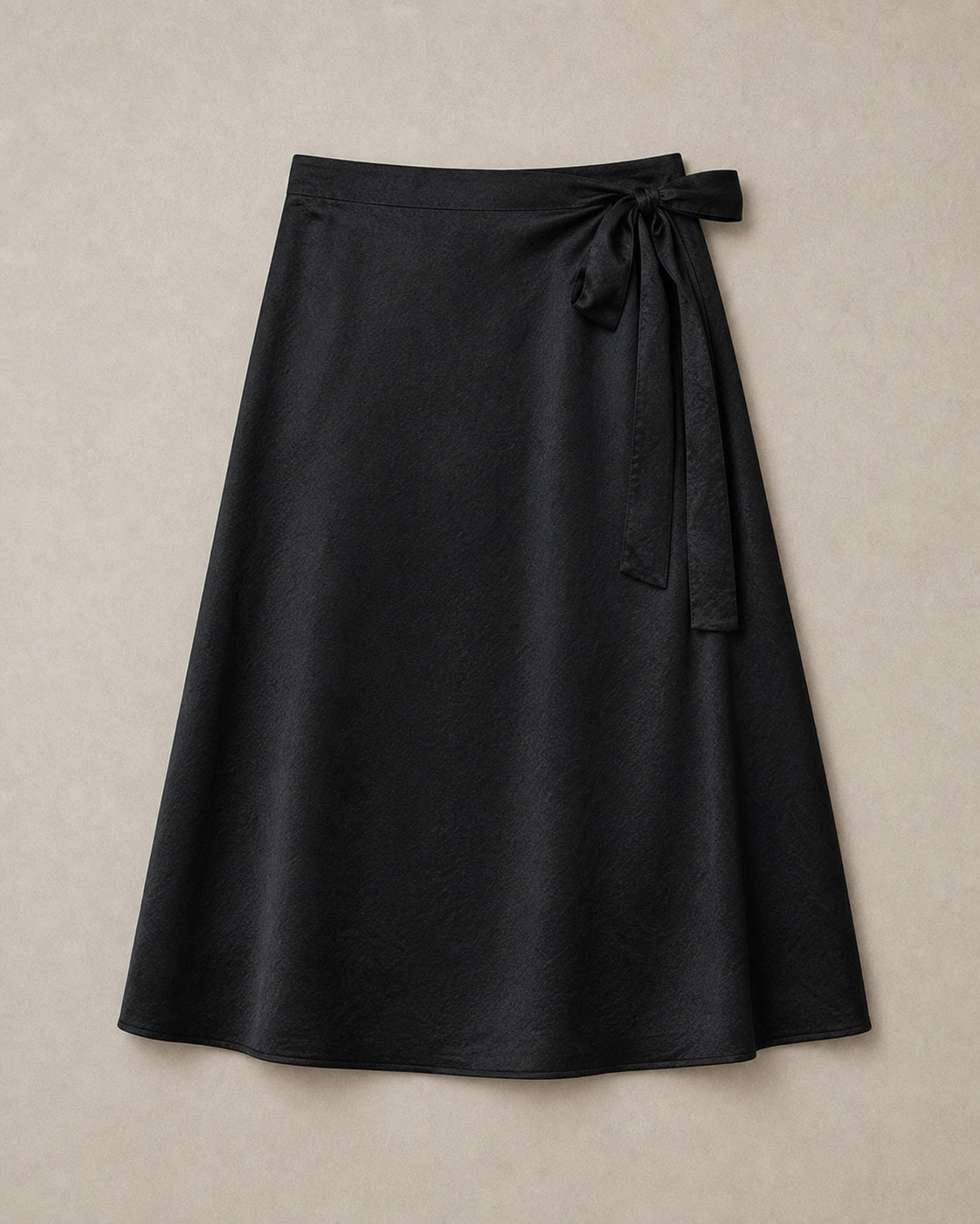 Cupro Tie-Waist Midi Skirt