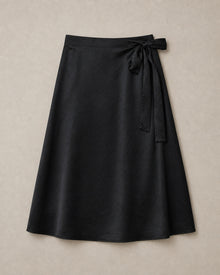 Cupro Tie-Waist Midi Skirt