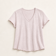 Slub Cotton V-Neck Tee