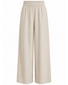 Pure Linen Wide-Leg Trousers