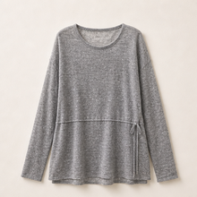 Tie-Waist Wool Knit Sweater
