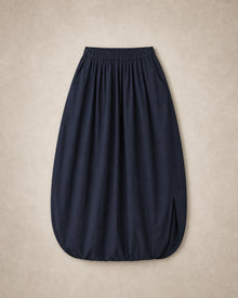 Tuck-Pleated Midi Skirt