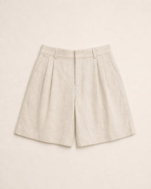 Pleated Linen Shorts
