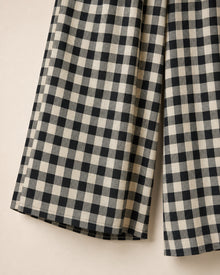 Check Wide-Leg Cropped Trousers