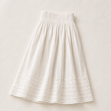 Jacquard Pleated Midi Skirt