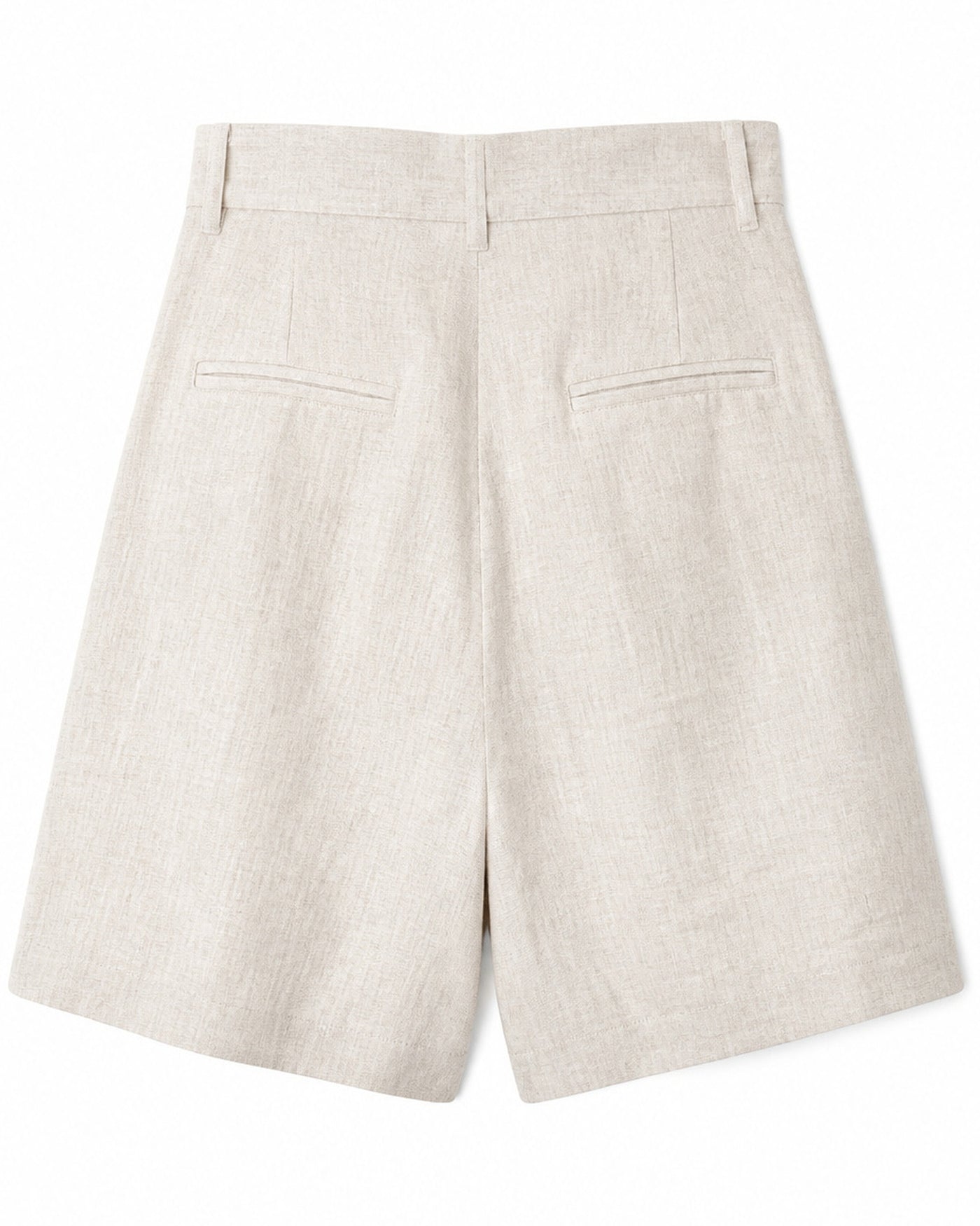 Pleated Linen Shorts