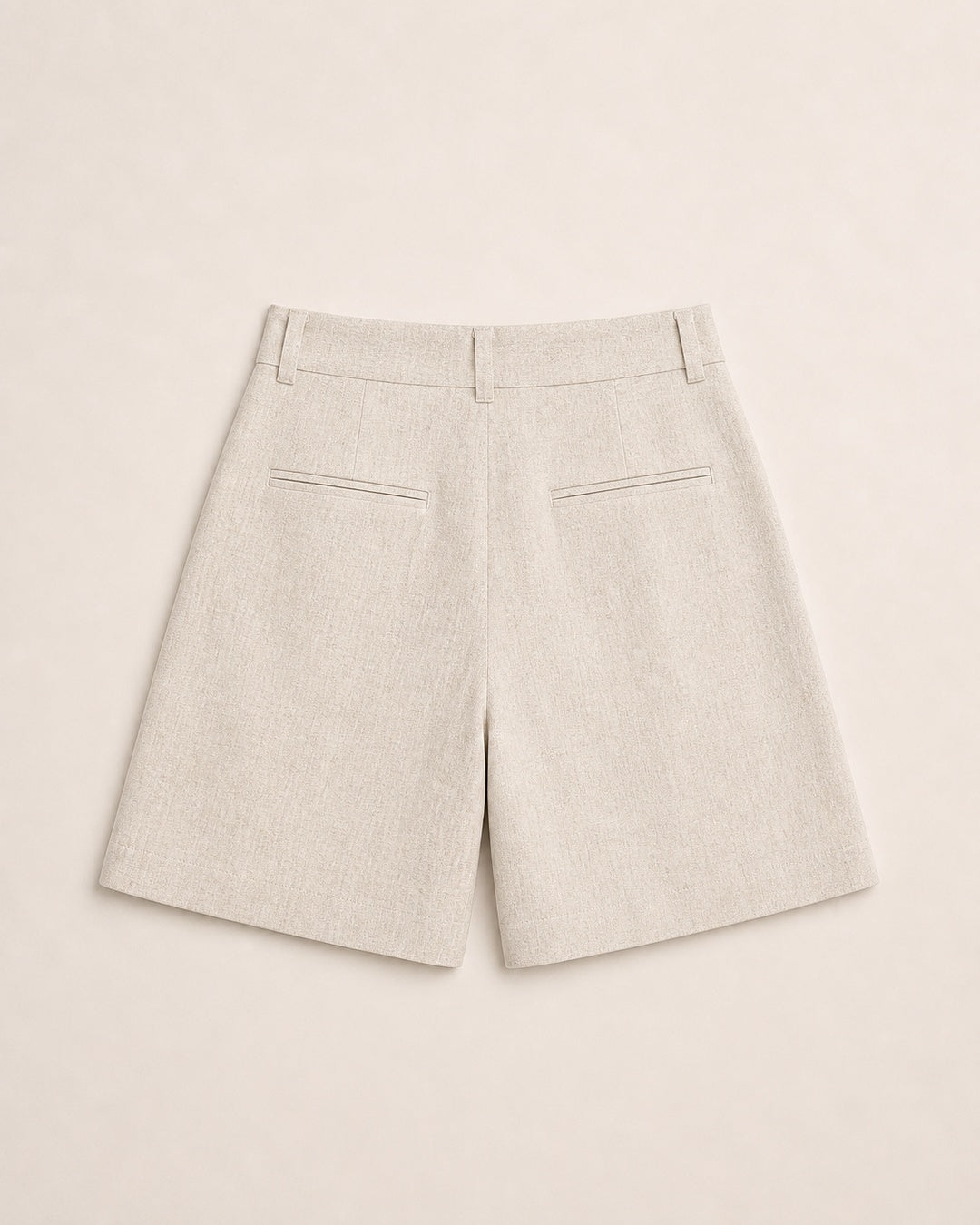 Pleated Linen Shorts
