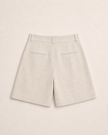 Pleated Linen Shorts