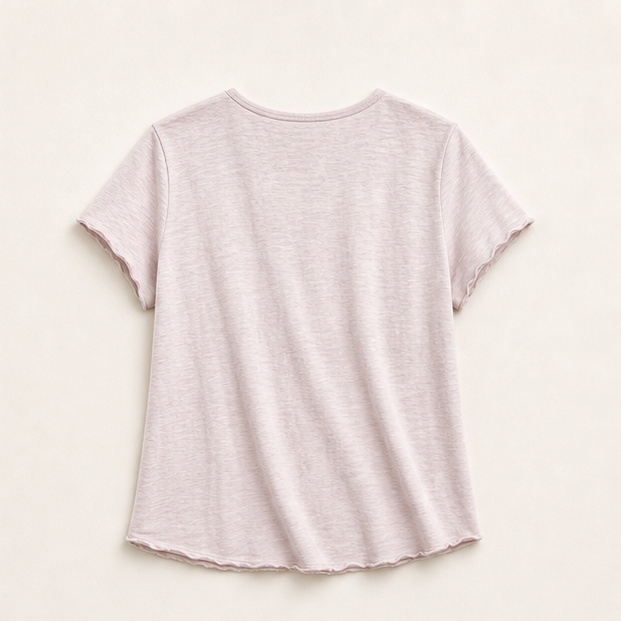 Slub Cotton V-Neck Tee