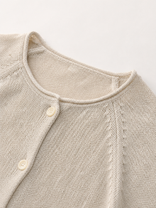 Linen Raglan Knit Cardigan