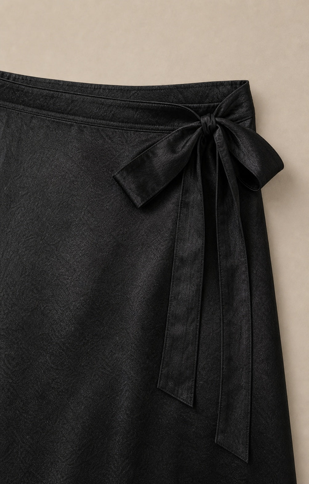 Cupro Tie-Waist Midi Skirt