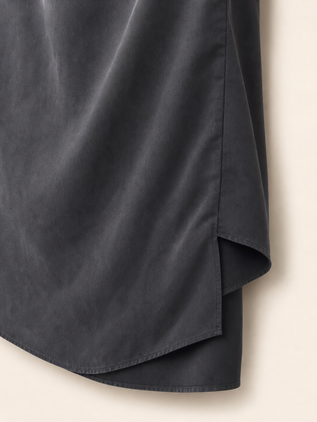 Asymmetric Cupro Cowl-Neck Top