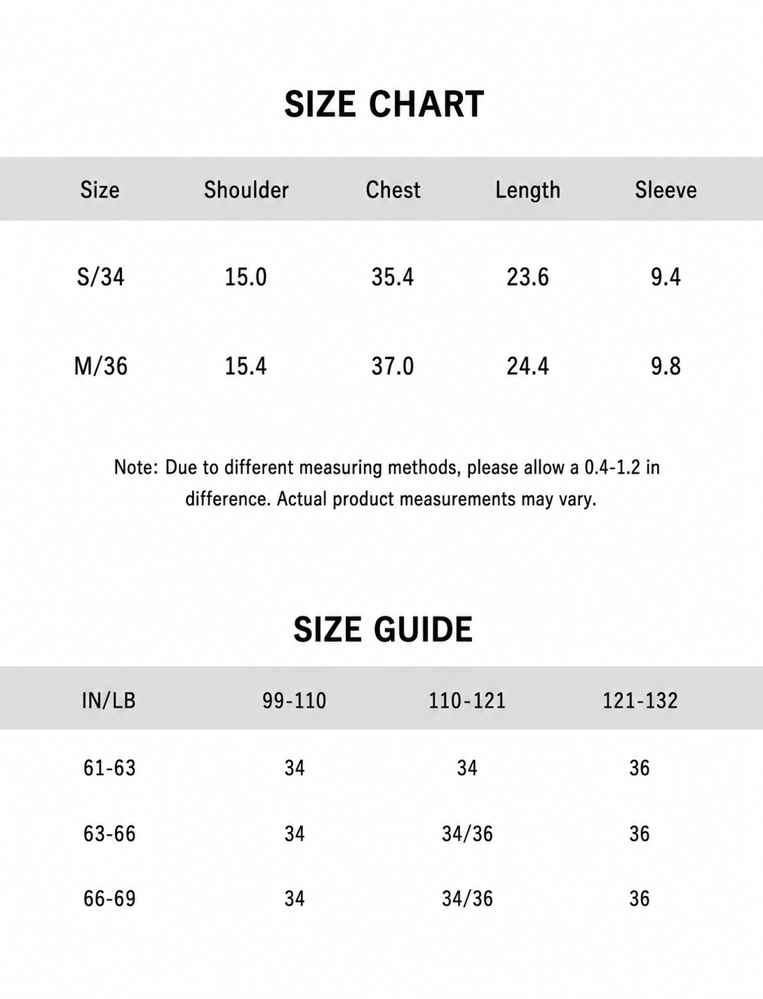 View Size Guide