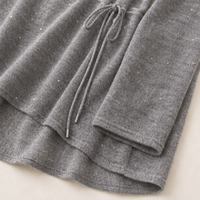 Tie-Waist Wool Knit Sweater