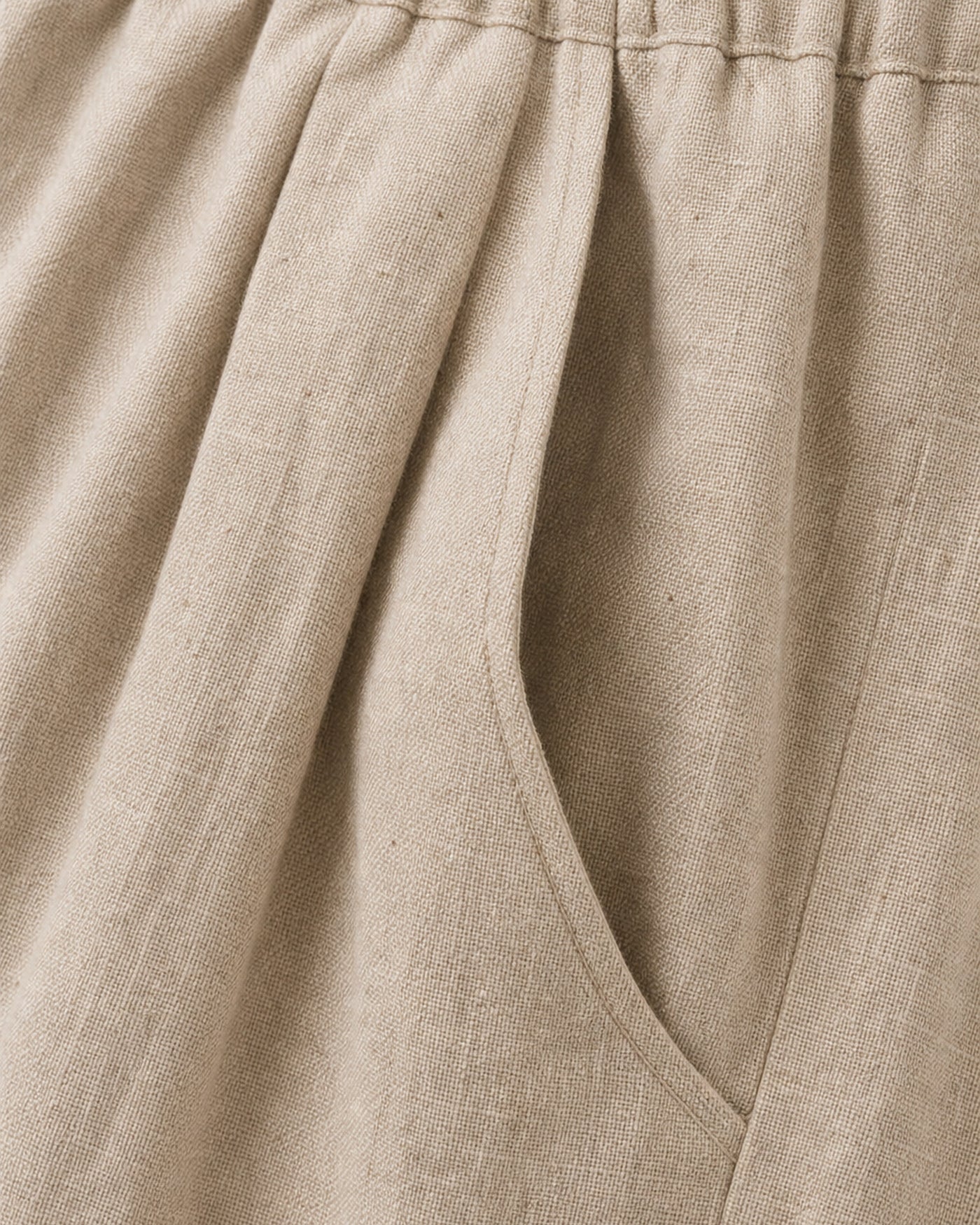 Pleated Linen Shorts