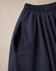 Tuck-Pleated Midi Skirt