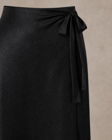 Cupro Tie-Waist Midi Skirt