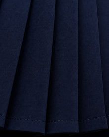 Pleated Lustrous Mini Skirt