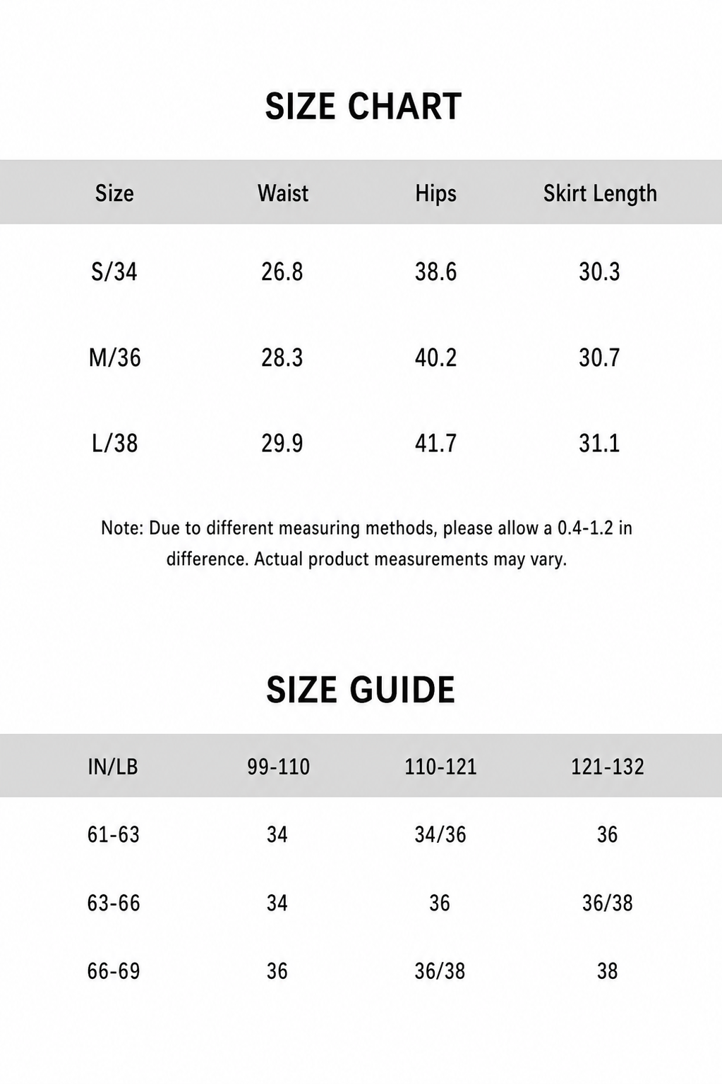 View Size Guide