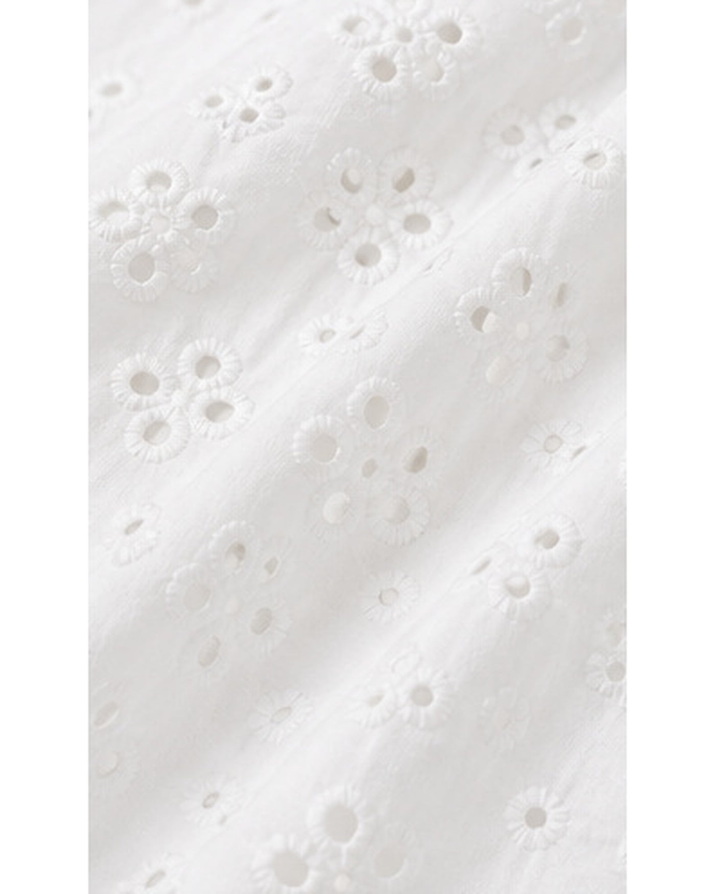 White Eyelet Lace Midi Skirt - 白色 - 13 - detail_02