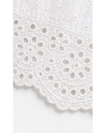 White Eyelet Lace Midi Skirt - 白色 - 13 - detail_04