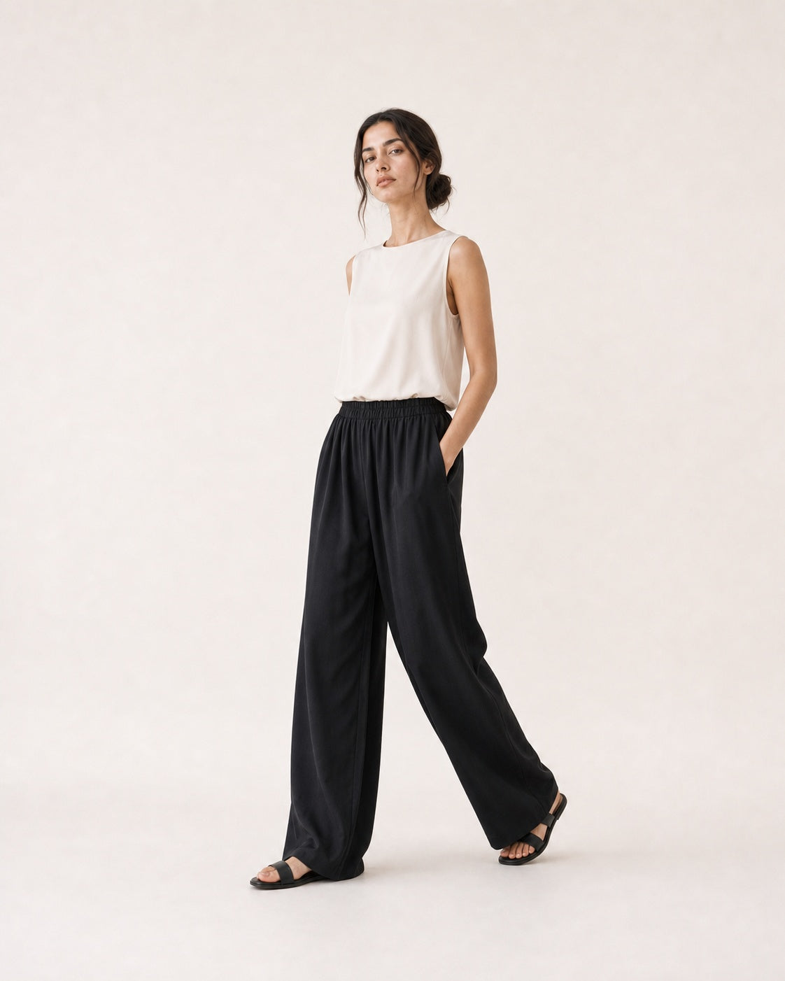 Cupro Wide-Leg Air Trousers