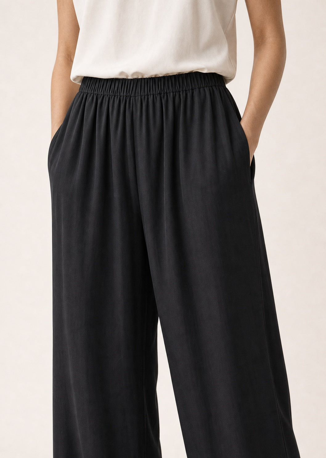 Cupro Wide-Leg Air Trousers